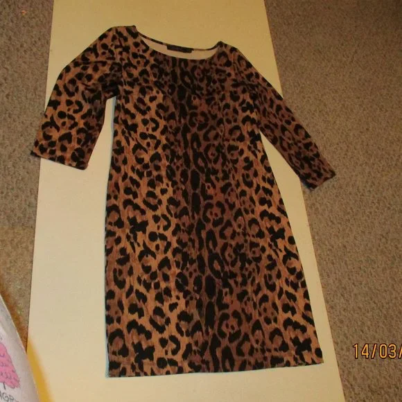 Leopard Bodycon Dress Size Small - Picture 2 of 7